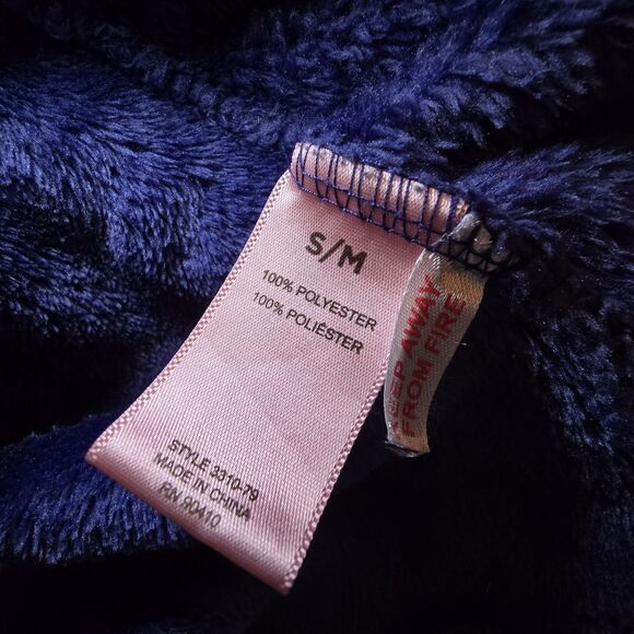 Juicy Couture Purple Soft Velour Bathrobe Rhinestone Trim S/M Bling - Picture 6 of 9